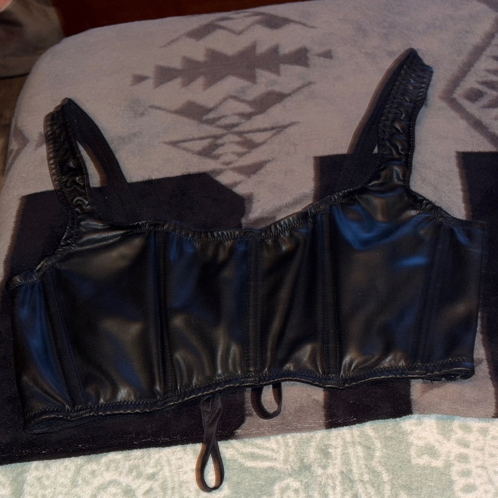 Victoria's Secret Black Lace-Up Corset